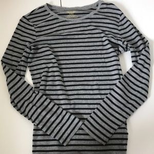 Grey and black long sleeve top